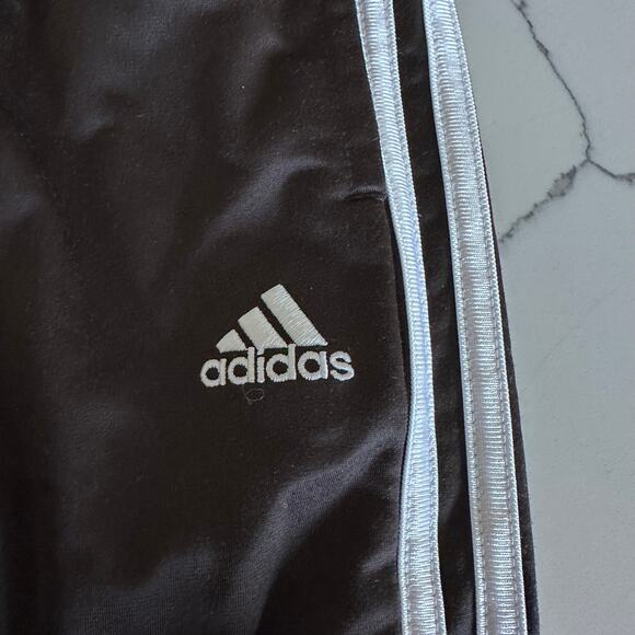 Adidas Black Track Pants with White Stripes - Size 3T - Picture 2 of 3
